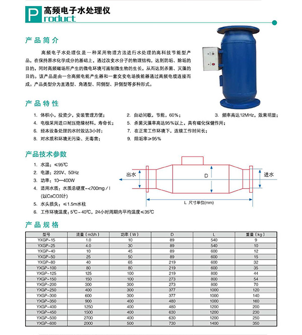 高頻電子水處理儀